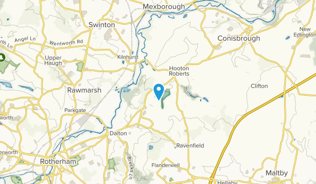 Thrybergh Civil Parish, Rotherham Map