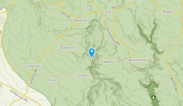 Butterton Civil Parish, Staffordshire Map