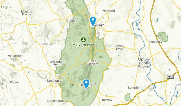 Malvern, Staffordshire Map