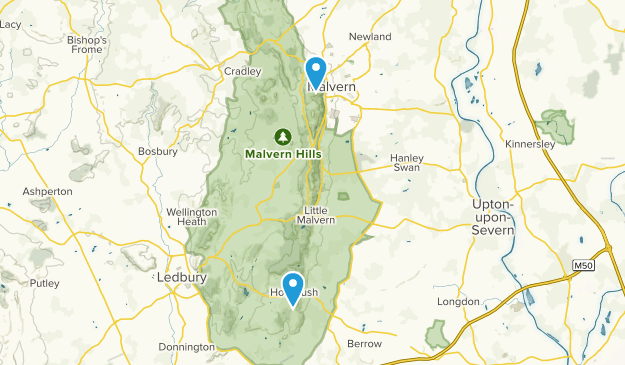 Malvern, Staffordshire Map