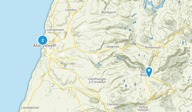 Aberystwyth, Wales Map