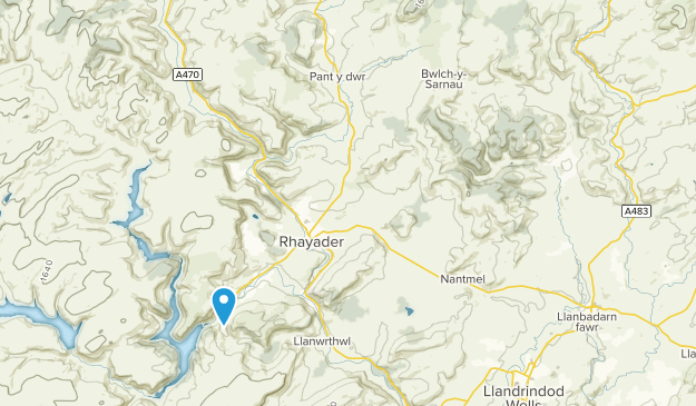Rhayader, Wales Map