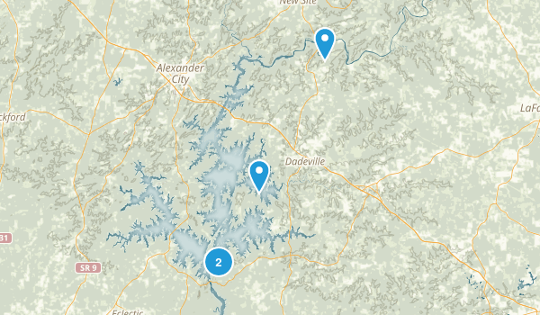 Dadeville, Alabama Map
