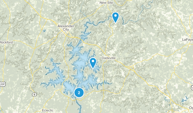 Dadeville, Alabama Map