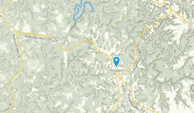 Hodges, Alabama Map