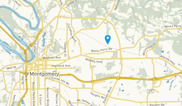 Montgomery, Alabama Map