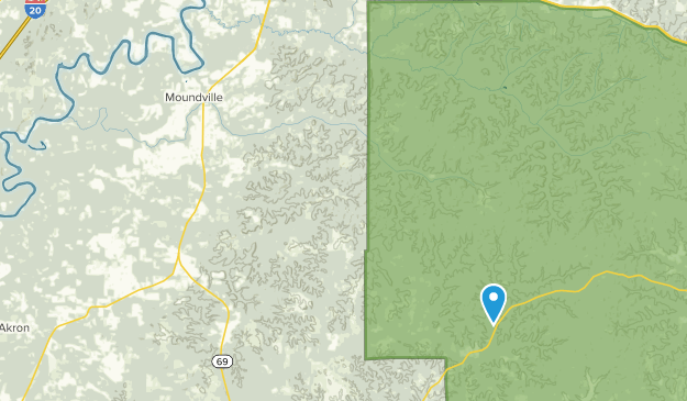 Moundville, Alabama Map