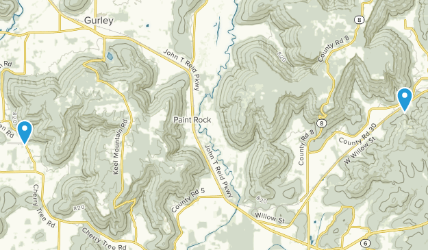 Paint Rock, Alabama Map
