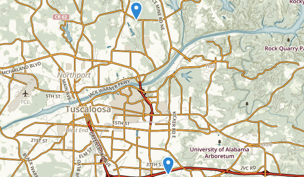 Tuscaloosa, Alabama Map
