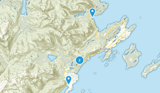 Kodiak Station, Alaska Map