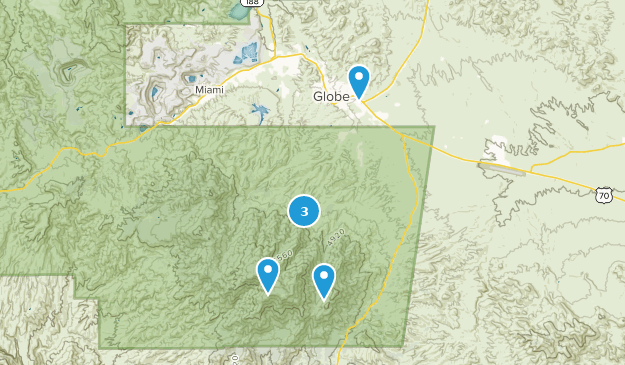 Globe, Arizona Map