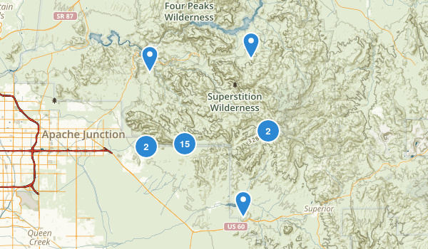 Gold Canyon, Arizona Map