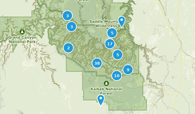 Grand Canyon, Arizona Map