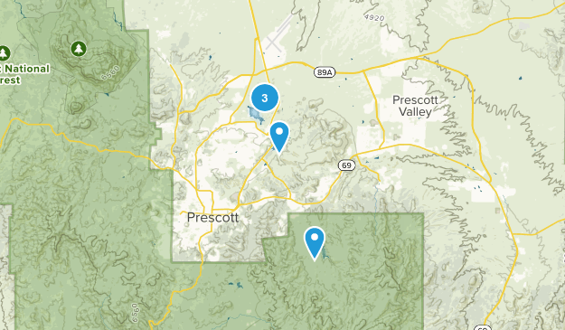 Granite Dells, Arizona Map