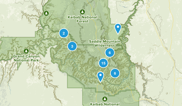 North Rim, Arizona Map