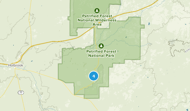 Petrified Forest National Park, Arizona Map