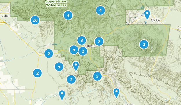 Superior, Arizona Map