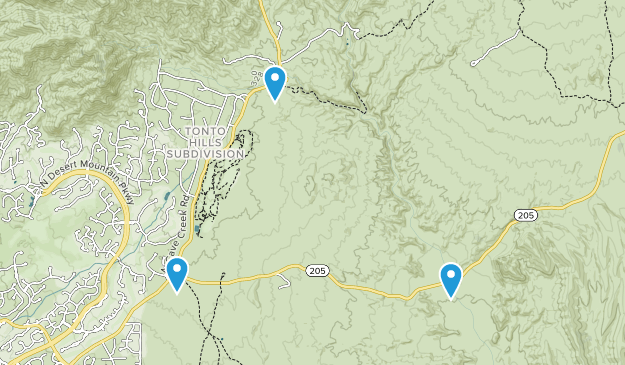 Tonto Hills Subdivision, Arizona Map