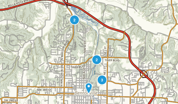 Bentonville, Arkansas Map