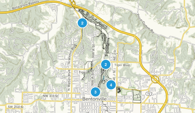 Bentonville, Arkansas Map