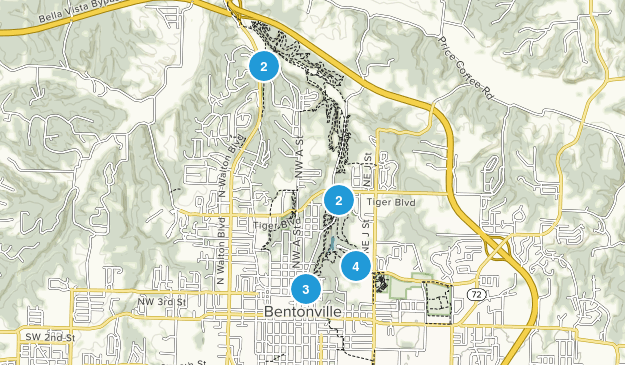 Bentonville, Arkansas Map