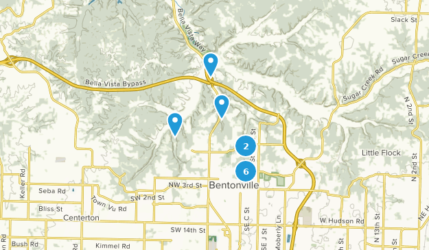 Bentonville, Arkansas Map