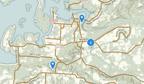 Heber Springs, Arkansas Map