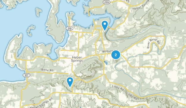 Heber Springs, Arkansas Map