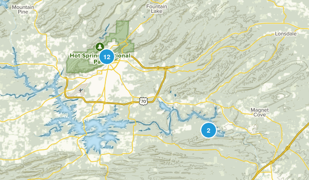 Hot Springs National Park, Arkansas Map