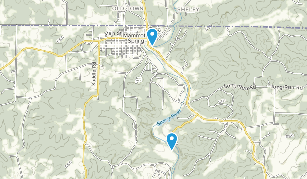 Mammoth Spring, Arkansas Map