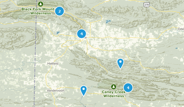 Mena, Arkansas Map