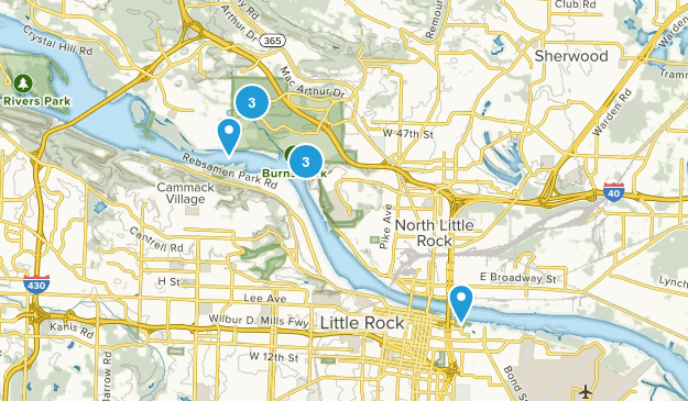 North Little Rock, Arkansas Map