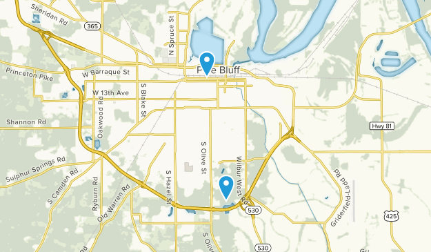 Pine Bluff, Arkansas Map