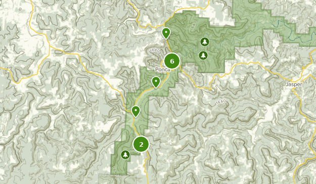 Ponca, Arkansas Map