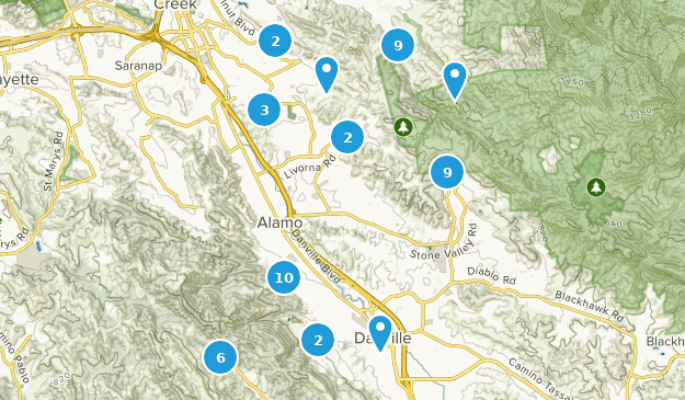 Alamo, Californie Map