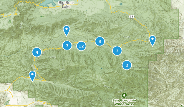 Angelus Oaks, Californie Map
