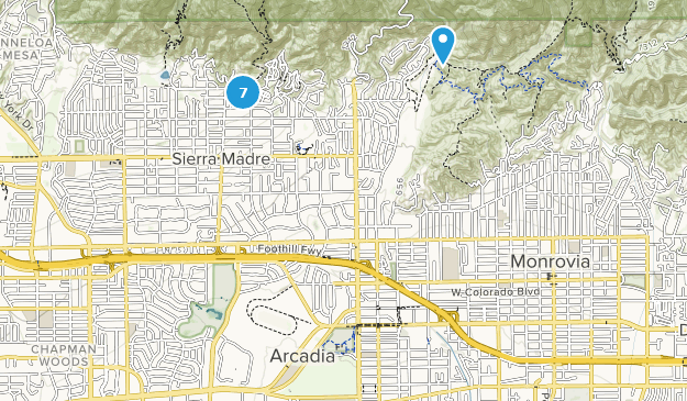 Arcadia, Californie Map