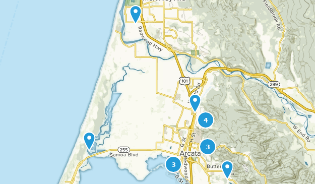 Arcata, Kalifornien Map