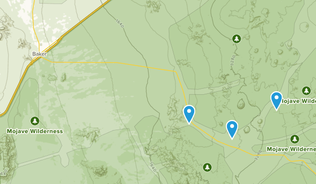 Baker, Californie Map