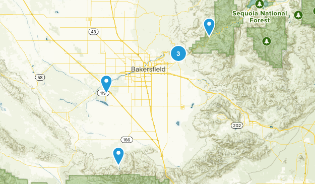 Bakersfield, California Map