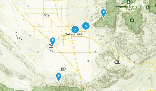Bakersfield, California Map