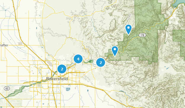 Bakersfield, Californie Map