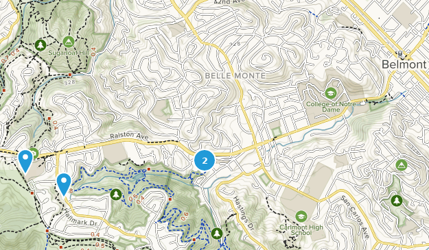 Belmont, Californie Map