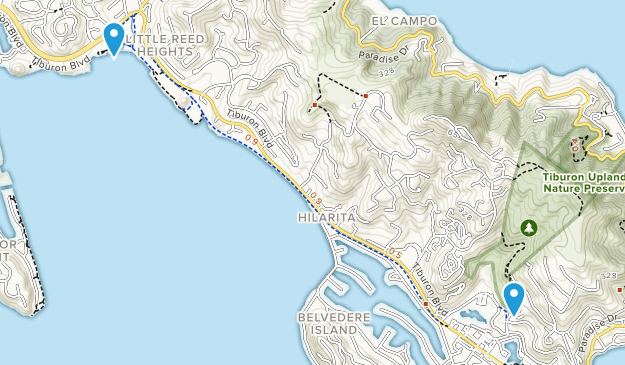 Belvedere Tiburon, California Map