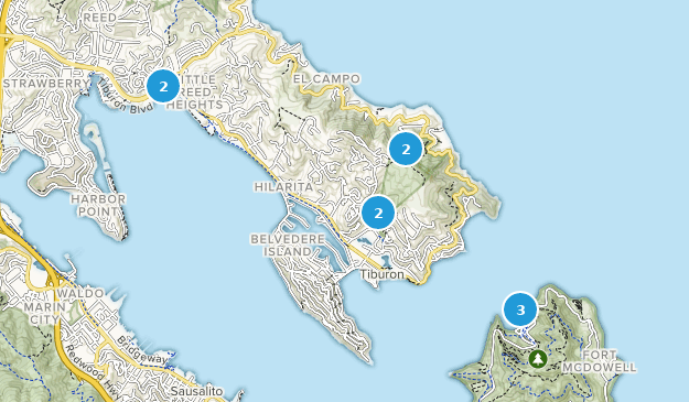 Belvedere Tiburon, California Map