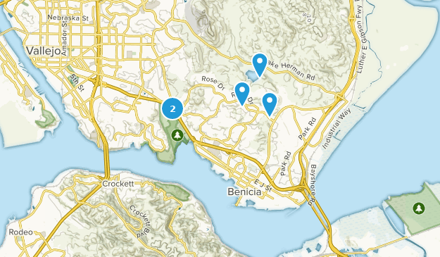 Benicia, Californie Map