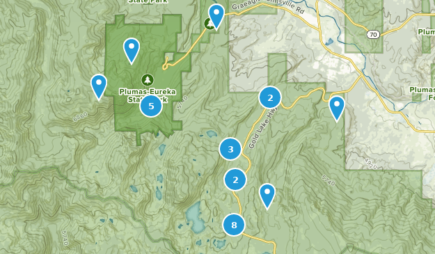 Blairsden Graeagle, Californie Map