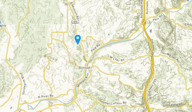 Bonsall, California Map
