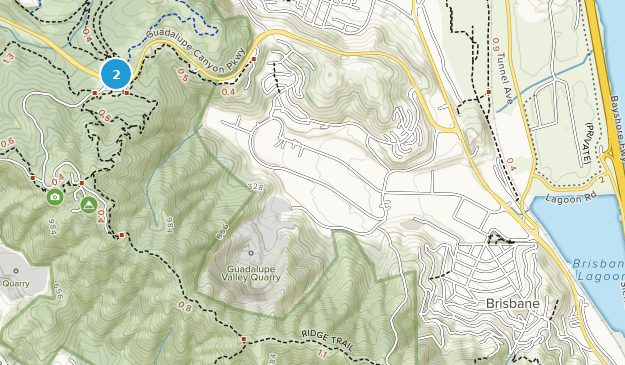 Brisbane, Californie Map