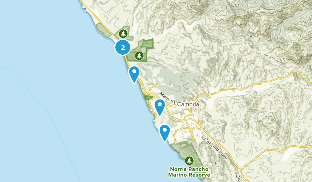 Cambria, Californie Map